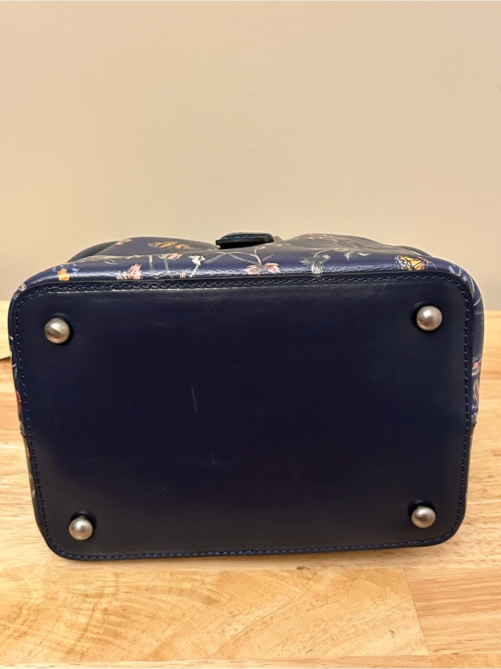 Patricia Nash Navy Floral Shoulder Bag with Buckle Detail - Picture 12 of 16